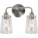 Ronna 2 Light 15 inch Brushed Nickel Bath & Vanity Wall Light