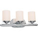 Ames 3 Light 17.5 inch Chrome Bath Bar Wall Light