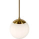 Selene 1 Light 8 inch Soft Gold Pendant Ceiling Light