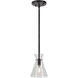 Beaker 1 Light 6 inch Black Pendant Ceiling Light