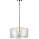 Shaw 3 Light 18 inch Brushed Nickel Drum Pendant Ceiling Light