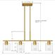 Fiona 4 Light 35 inch Soft Gold Island Pendant Ceiling Light