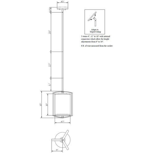 Aubrey 1 Light 9 inch Brushed Nickel Mini Pendant Ceiling Light