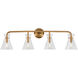 Beaker 4 Light 35.50 inch Bathroom Vanity Light