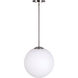 Selene 1 Light 14 inch Brushed Nickel Single Light Pendant Ceiling Light