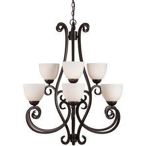 Sutter 9 Light 33 inch Antique Bronze Chandelier Ceiling Light