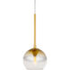 Callisto 1 Light 7 inch Soft Gold Pendant Ceiling Light