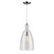 Signature 1 Light 8 inch Brushed Nickel Mini Pendant Ceiling Light