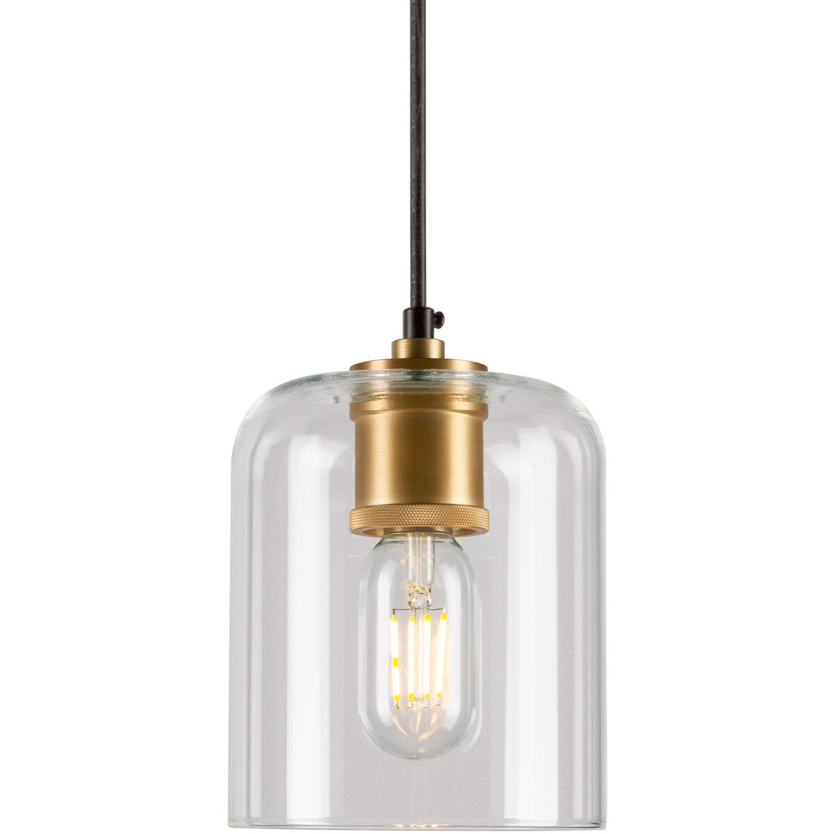 Tyrone 1 Light 6 inch Black and Soft Gold Mini Pendant Ceiling Light