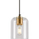Tyrone 1 Light 6 inch Black and Soft Gold Mini Pendant Ceiling Light