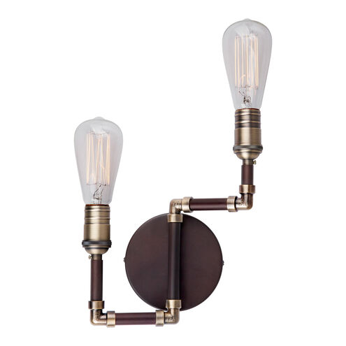 Signature 2 Light 10 inch Antique Bronze Wall Sconce Wall Light