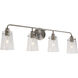 Ronna 4 Light 35 inch Brushed Nickel Bath & Vanity Wall Light