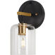 Tyrone 1 Light 7 inch Black and Soft Gold Sconce Wall Light