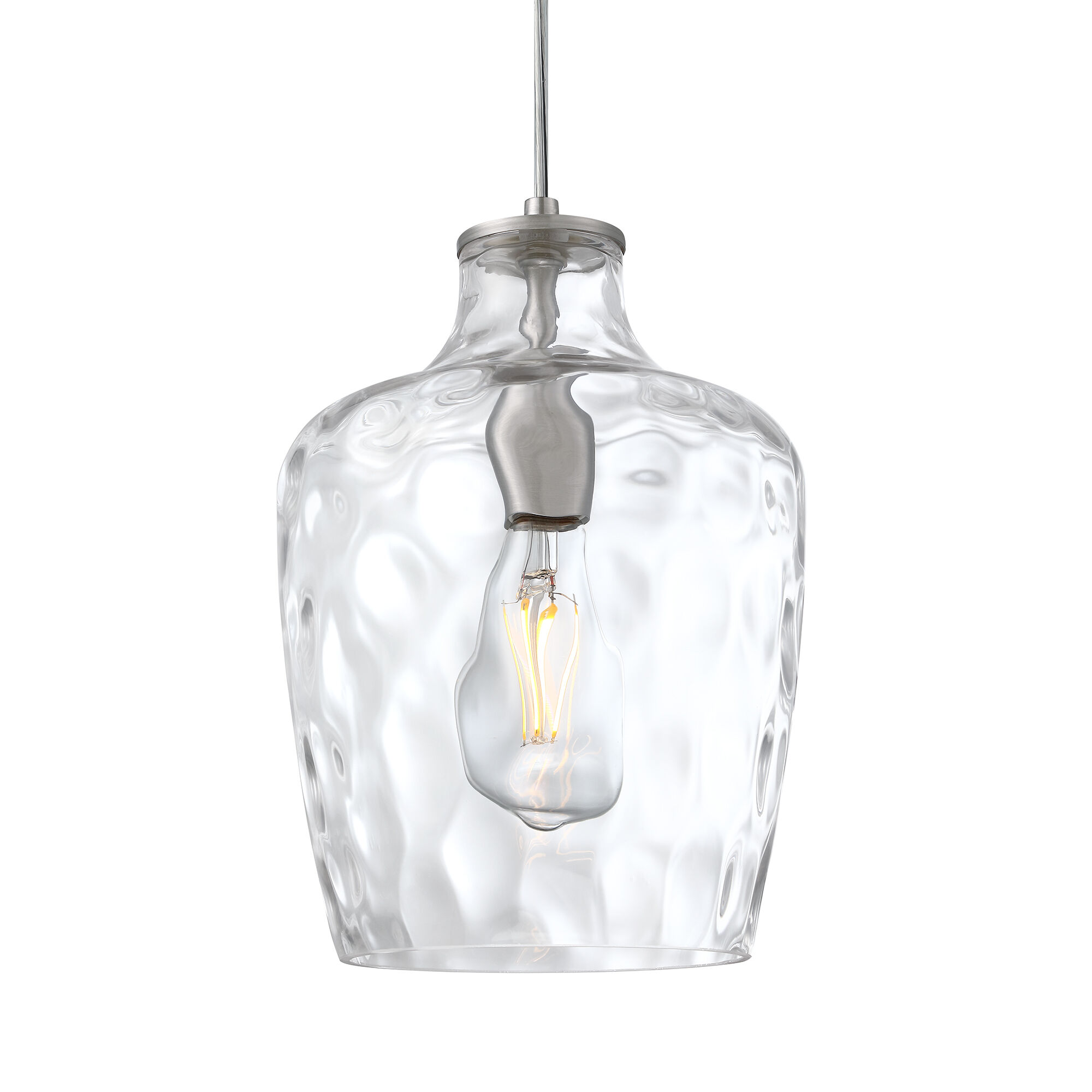 Milo 1 Light 8 inch Brushed Nickel Mini Pendant Ceiling Light