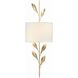 Broche Sconce Wall Light in Antique Gold