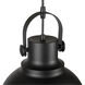 Harmon 1 Light 12 inch Black Cord-Hung Metal Shade Pendant Ceiling Light