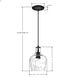 Milo 1 Light 7 inch Black Mini Pendant Ceiling Light