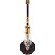 Piper 1 Light 5 inch Black and Antique Brass Sconce Wall Light