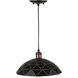 Haley 1 Light 12.75 inch Black Cord-Hung Metal Shade Pendant Ceiling Light