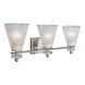 Signature 3 Light 25.75 inch Brushed Nickel Vanity Light Wall Light