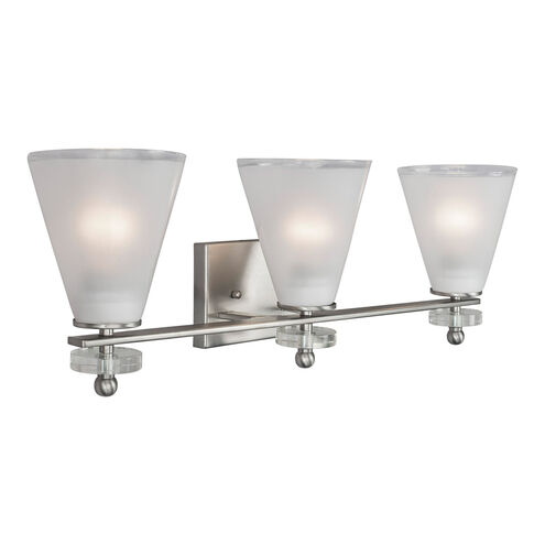 Signature 3 Light 25.75 inch Brushed Nickel Vanity Light Wall Light