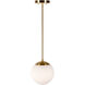 Selene 1 Light 8 inch Soft Gold Pendant Ceiling Light