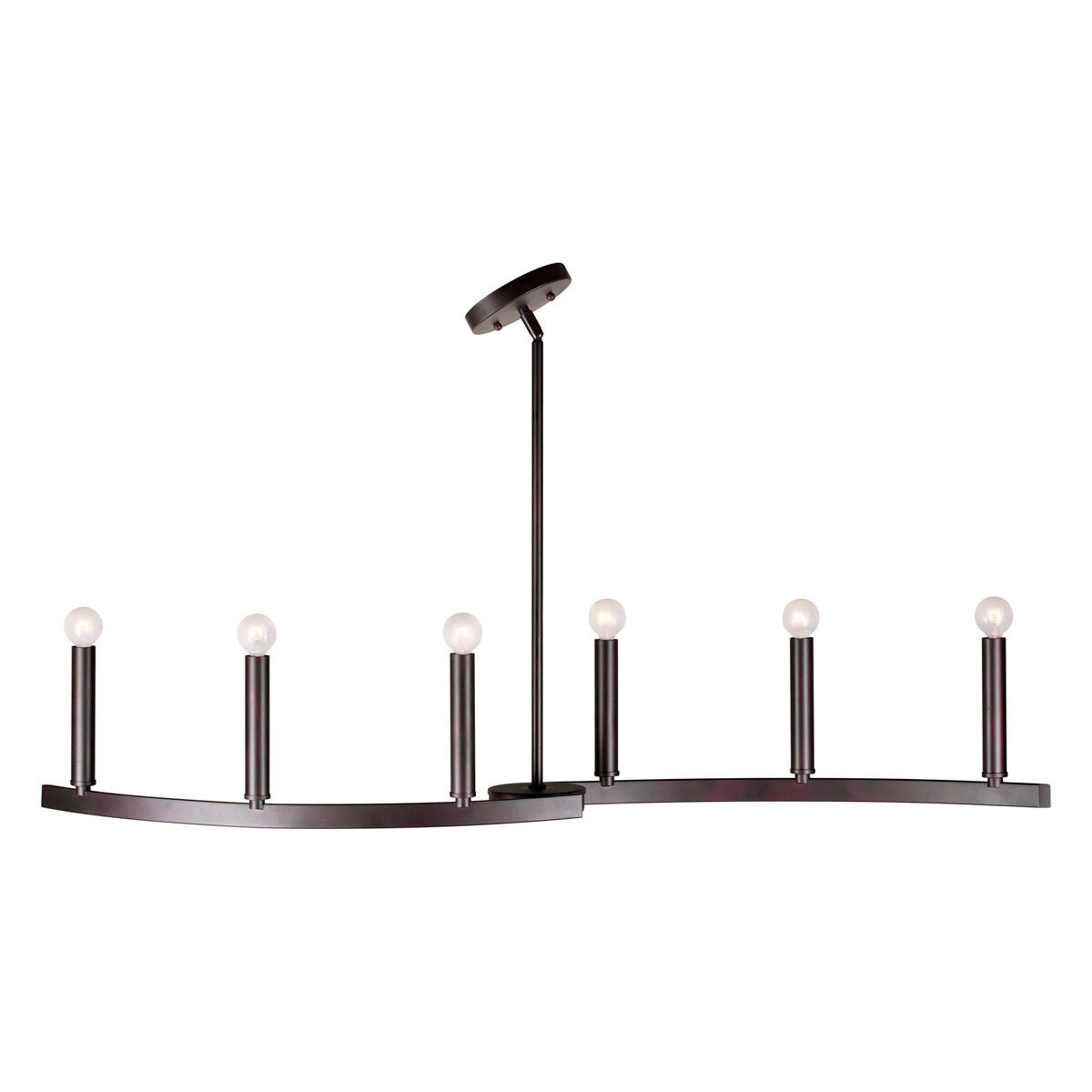 Signature 6 Light 41.5 inch Antique Bronze Island Pendant Ceiling Light
