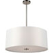 Betty 3 Light 24 inch Brushed Nickel Drum Pendant Ceiling Light