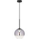 Callisto 1 Light 10 inch Black Pendant Ceiling Light