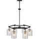 Tyrone 6 Light 28 inch Black and Soft Gold Chandelier Ceiling Light