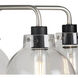 Della 5 Light 26 inch Black and Brushed Nickel Chandelier Ceiling Light