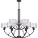 Zane 9 Light 36 inch Black Chandelier Ceiling Light