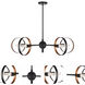 Monocle 5 Light 35 inch Black and Gold Chandelier Ceiling Light