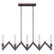 Signature 5 Light 35.5 inch Antique Bronze Island Pendant Ceiling Light