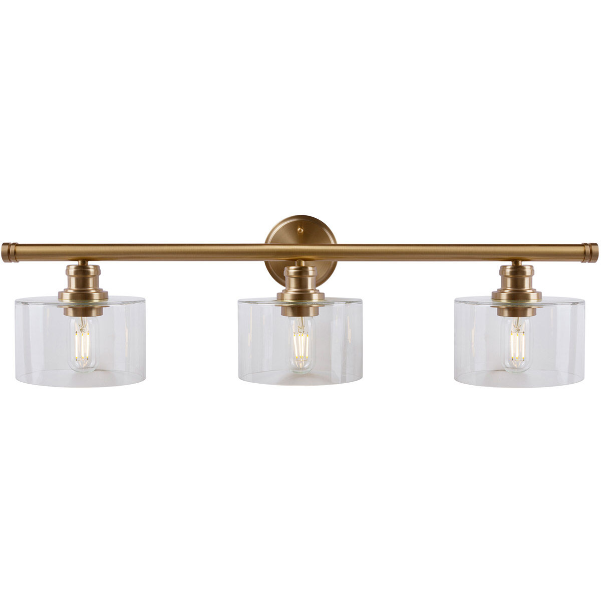 Zane 3 Light 33 inch Soft Gold Vanity Light Wall Light