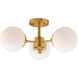 Farrell 3 Light 18 inch Soft Gold Semi Flush Mount Ceiling Light