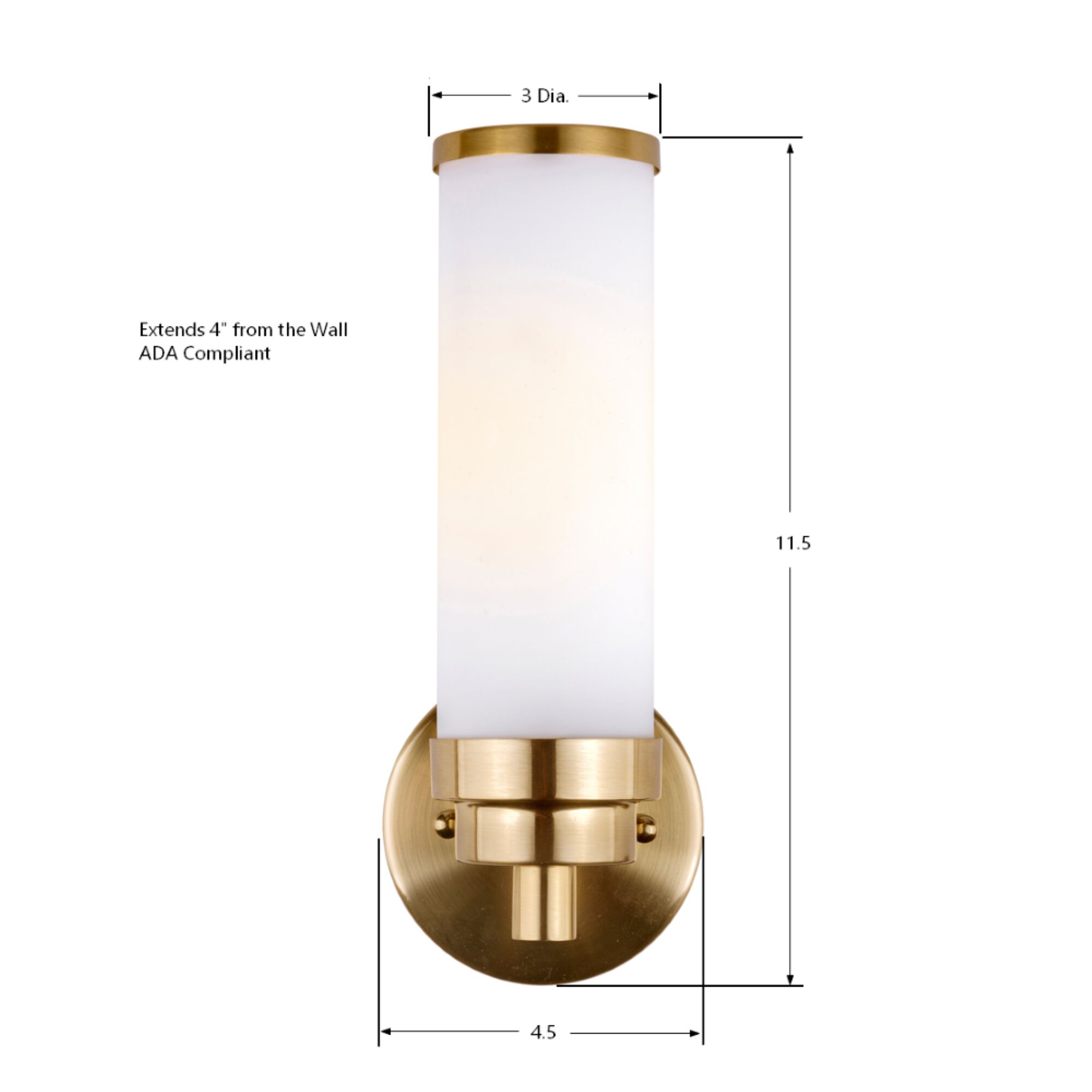 Morgan LED 5 inch Soft Gold ADA Wall Sconce Wall Light