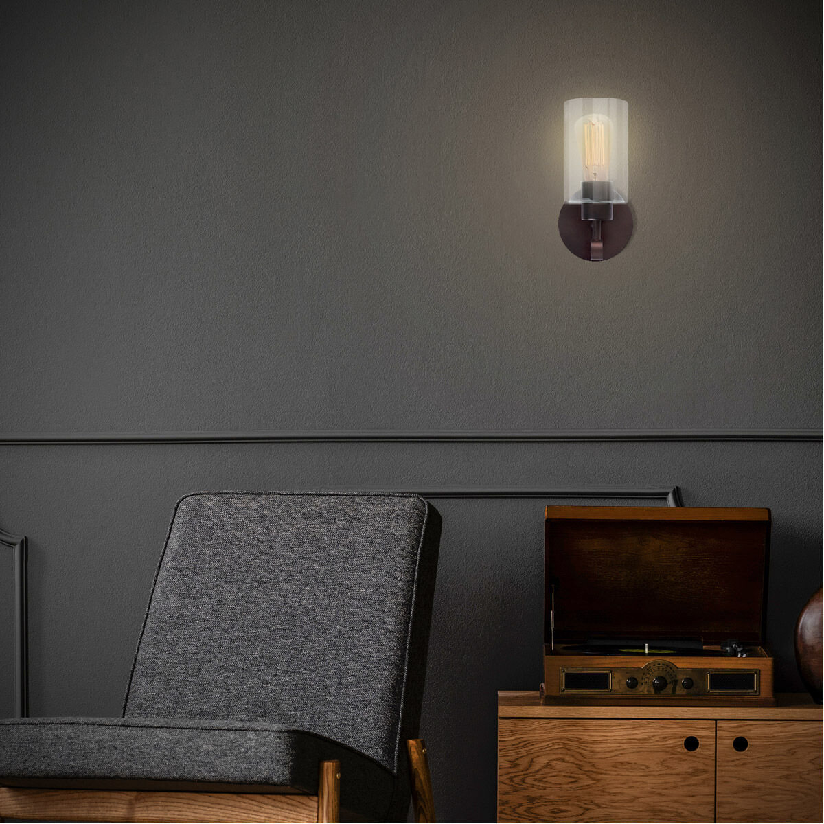 Signature 1 Light 5 inch Antique Bronze Wall Sconce Wall Light