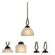 Signature 1 Light 7.75 inch Antique Bronze Mini Pendant Ceiling Light