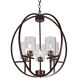 Orbit 5 Light 24 inch Antique Bronze Chandelier Ceiling Light