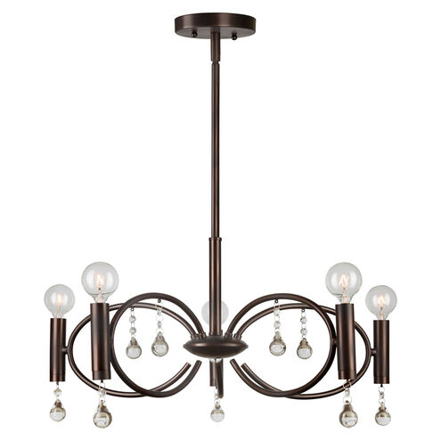 Signature 5 Light 22 inch Antique Bronze Chandelier Ceiling Light