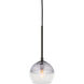 Callisto 1 Light 6.75 inch Black Pendant Ceiling Light