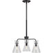 Beaker 3 Light 18 inch Black Chandelier Ceiling Light