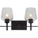 Chalice 2 Light 17 inch Black Vanity Light Wall Light