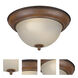 Signature 2 Light 13.25 inch Rustic Sienna Flush Mount Ceiling Light