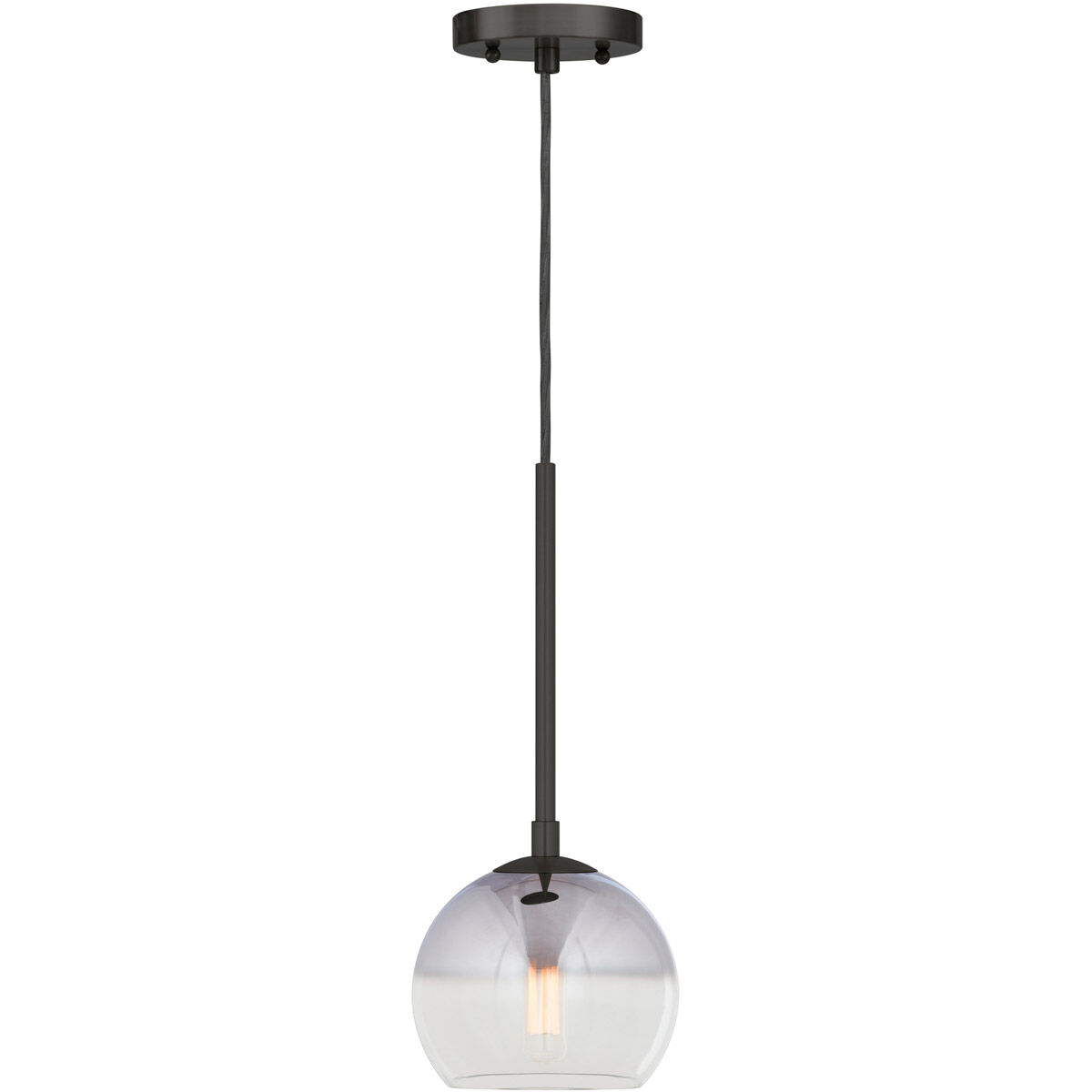 Callisto 1 Light 6.75 inch Black Pendant Ceiling Light