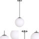 Selene 1 Light 12 inch Brushed Nickel Single Light Pendant Ceiling Light