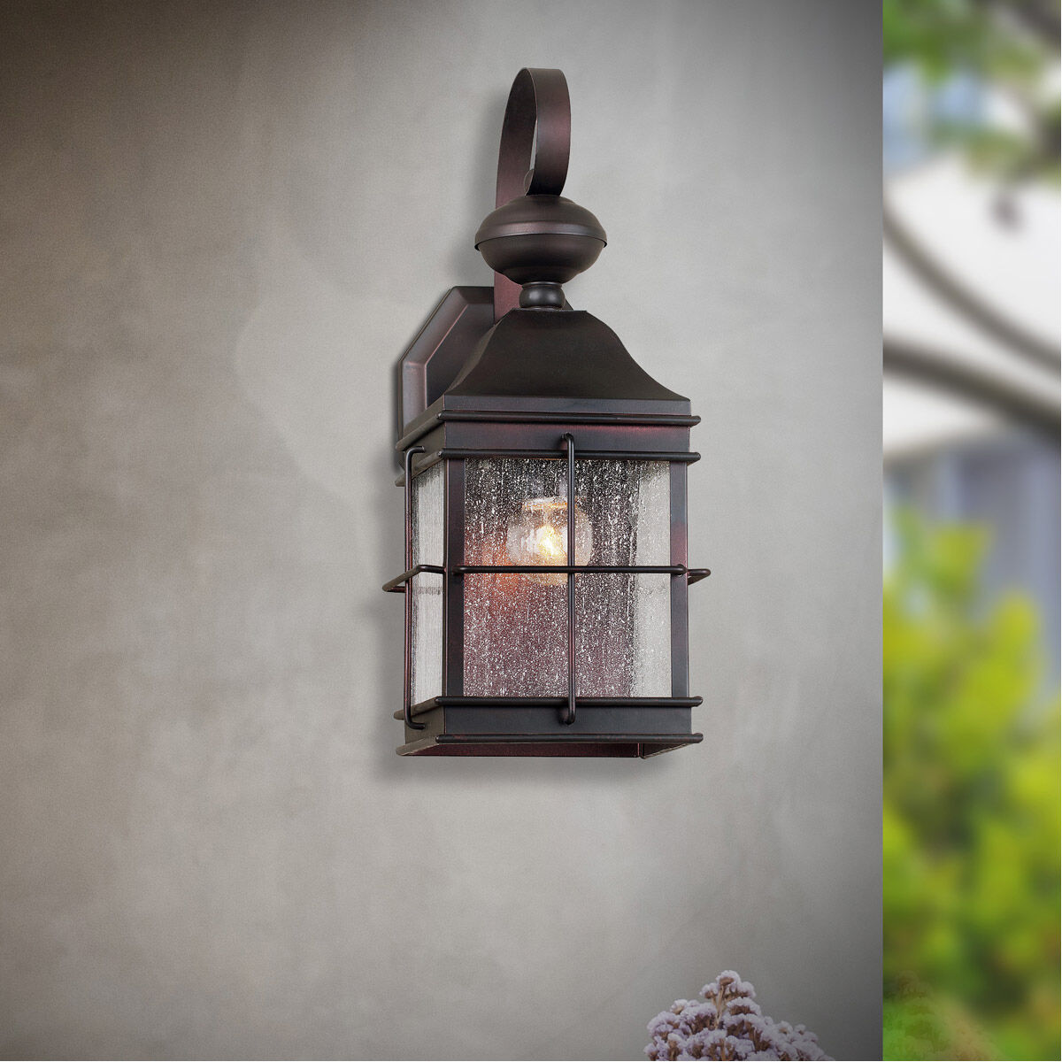 Signature 1 Light 15 inch Antique Bronze Outdoor Wall Light