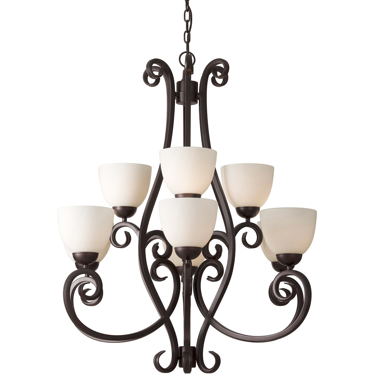 Sutter 9 Light 33 inch Antique Bronze Chandelier Ceiling Light