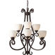 Sutter 9 Light 33 inch Antique Bronze Chandelier Ceiling Light